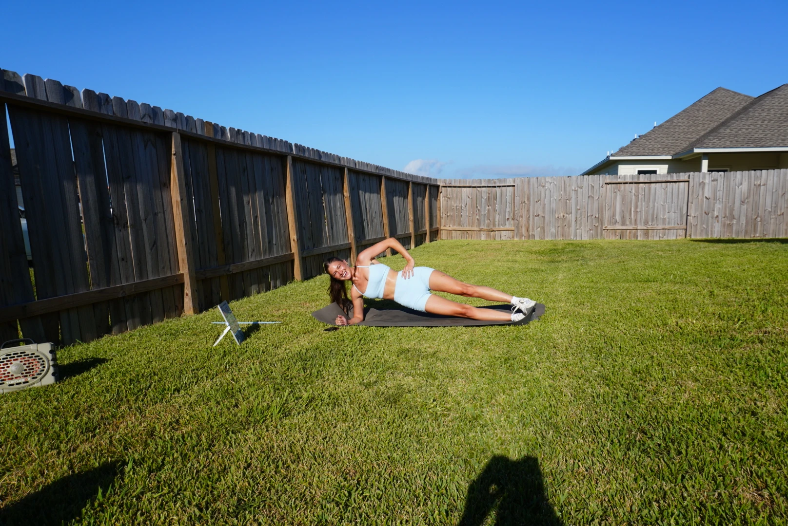 View a Sweat Social workout outdoors