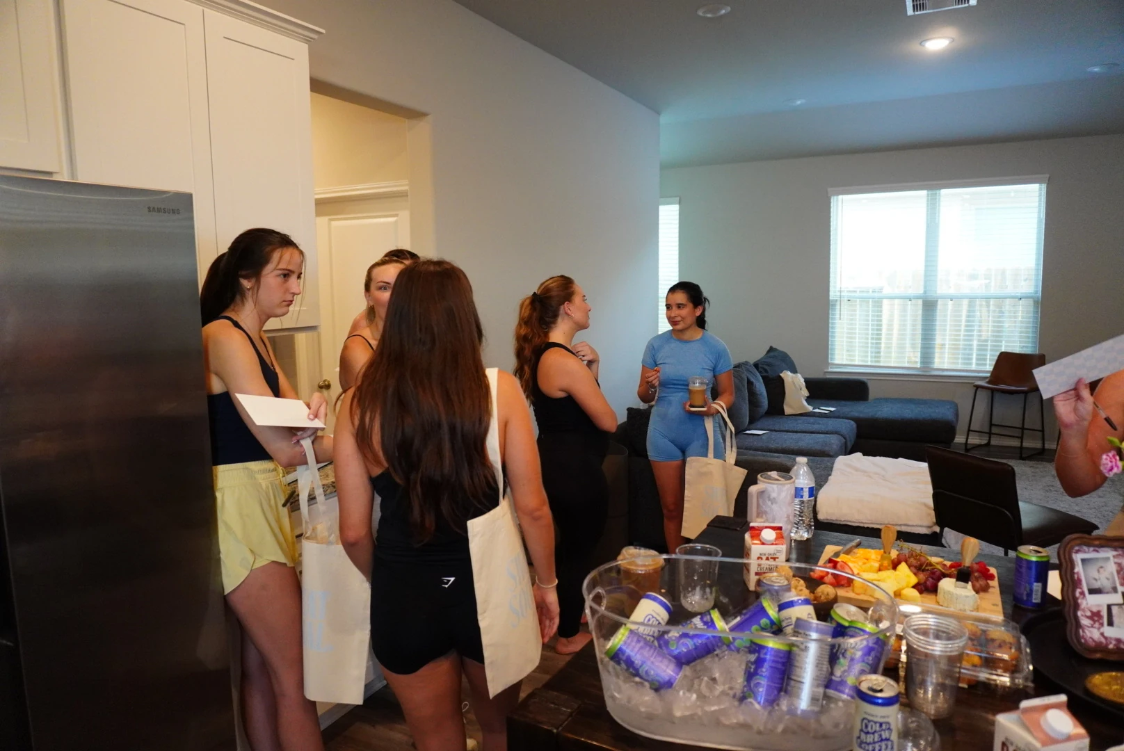Guests connecting over refreshments